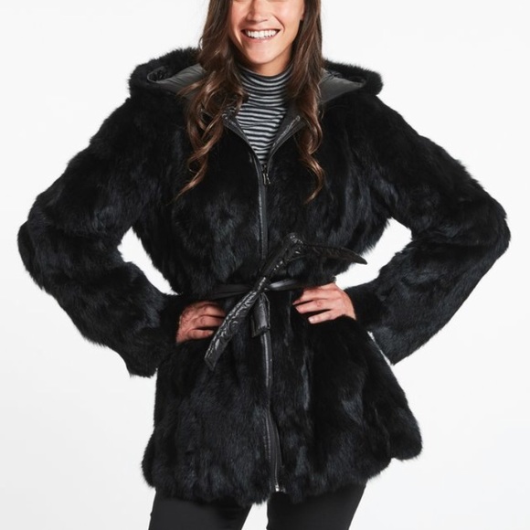 Reversible Rabbit Fur Coat - Picture 6 of 8